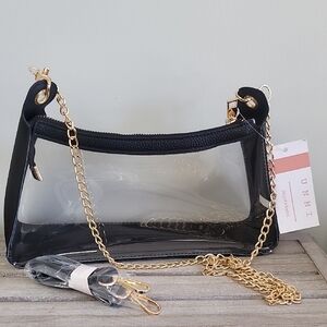 Black and Gold Clear Women Bag